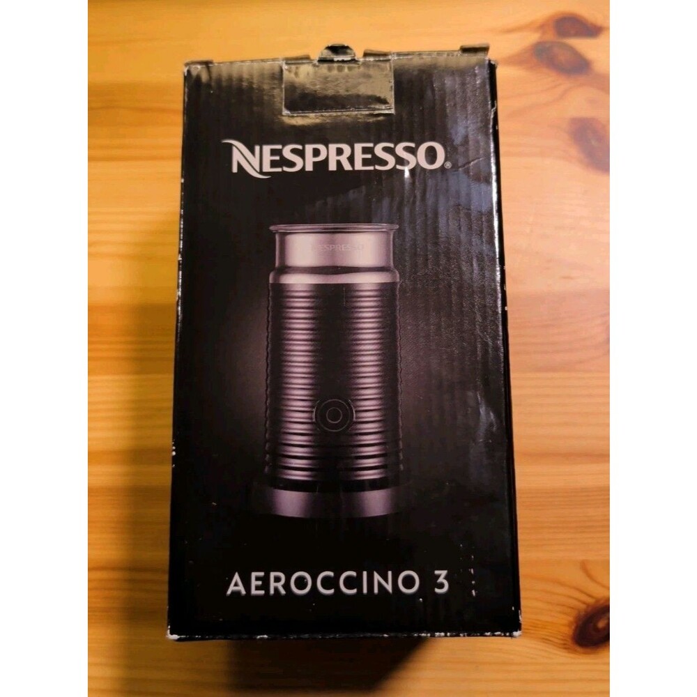 Nespresso Aeroccino 3 Hot & Cold Milk Frother - Black/Steel